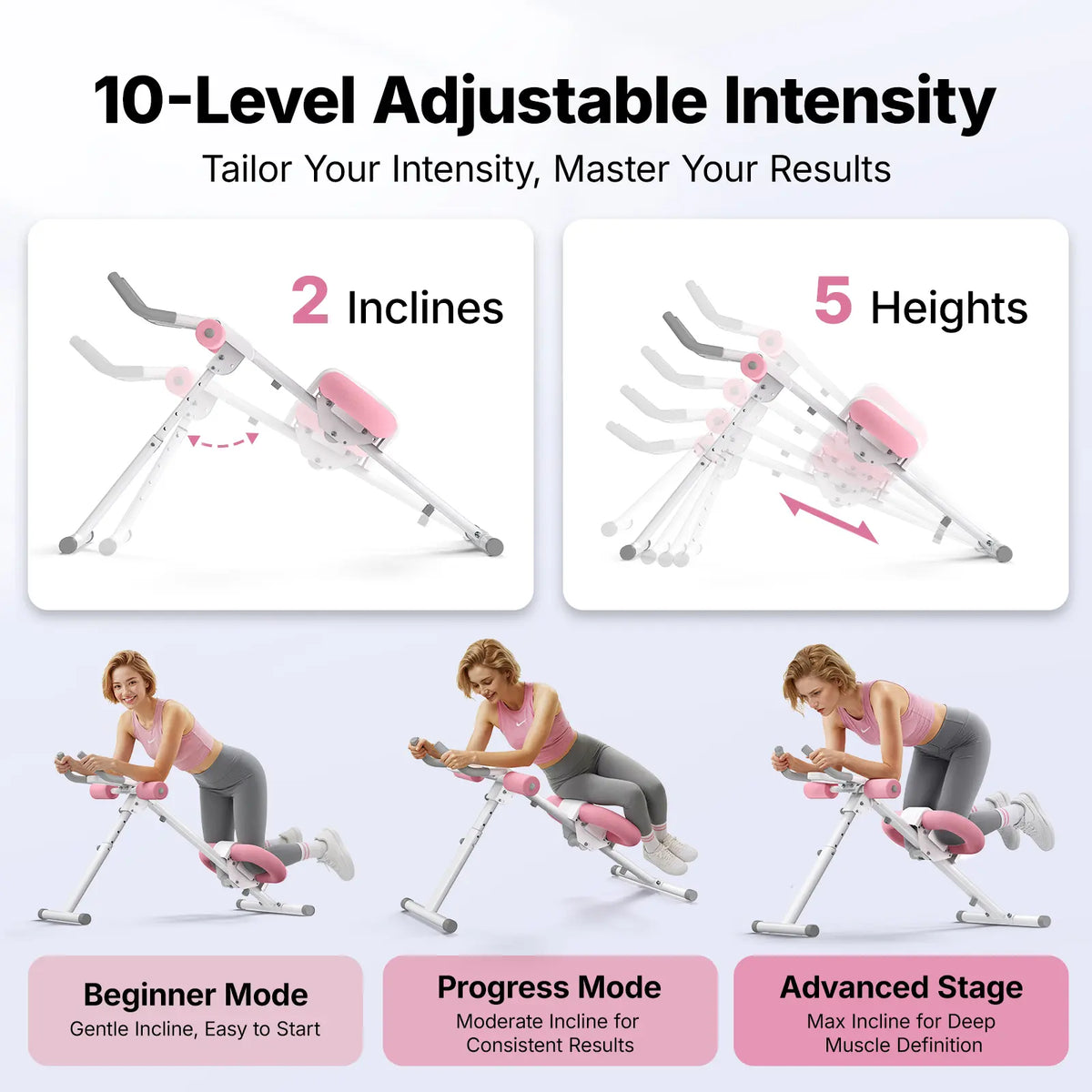 Merach Adjustable Ab Trainer Machine with LCD Monitor, Foldable Ab Exercise Machine for Abs, Arm, Leg, Buttocks Shaper, Core & Ab Trainer at Home Gym for Women, Workout Equipment Backtoschool