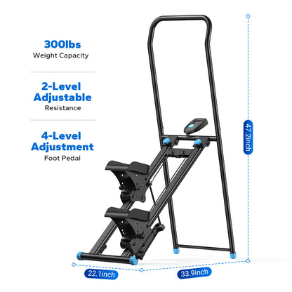 Merach Stair Stepper with Handlebar for Full-Body Workout,330Lbs Capacity, Compact Cardio Climber Exercise Machinewith Adjustable Pedals, Vertical Climber, Outdoorfun for Home Gym Backtoschool