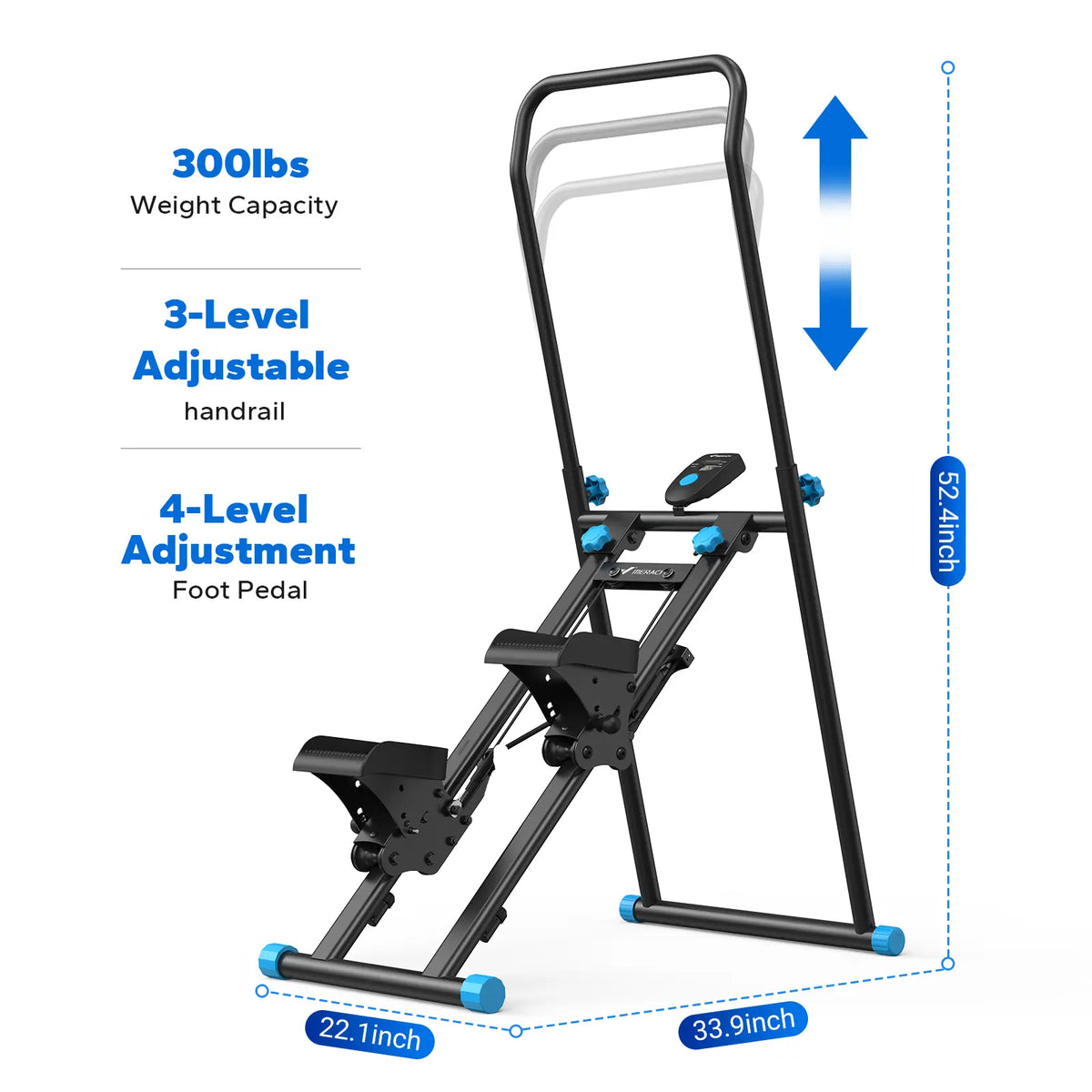 Merach Stair Stepper with Handlebar for Full-Body Workout,330Lbs Capacity, Compact Cardio Climber Exercise Machinewith Adjustable Pedals, Vertical Climber, Outdoorfun for Home Gym Backtoschool