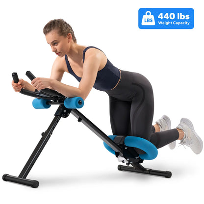 Merach Adjustable Ab Trainer Machine with LCD Monitor, Foldable Ab Exercise Machine for Abs, Arm, Leg, Buttocks Shaper, Core & Ab Trainer at Home Gym for Women, Workout Equipment Backtoschool