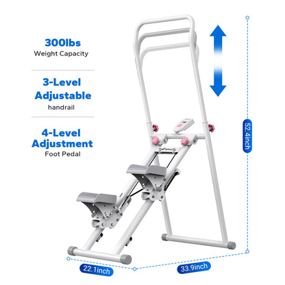Merach Stair Stepper with Handlebar for Full-Body Workout,330Lbs Capacity, Compact Cardio Climber Exercise Machinewith Adjustable Pedals, Vertical Climber, Outdoorfun for Home Gym Backtoschool