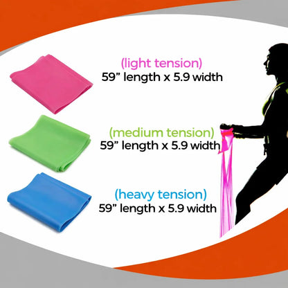 Resistance Bands Physical Therapy Exercise Bands Set of 3 Workout Bands by