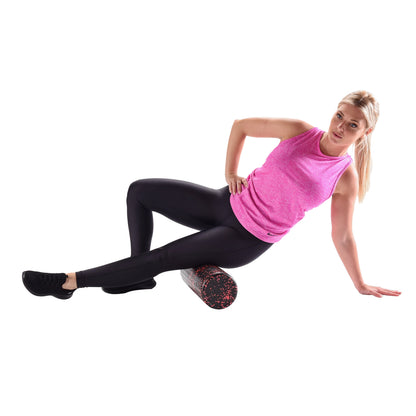 High-Density Foam Roller, 18 In, Red/Black